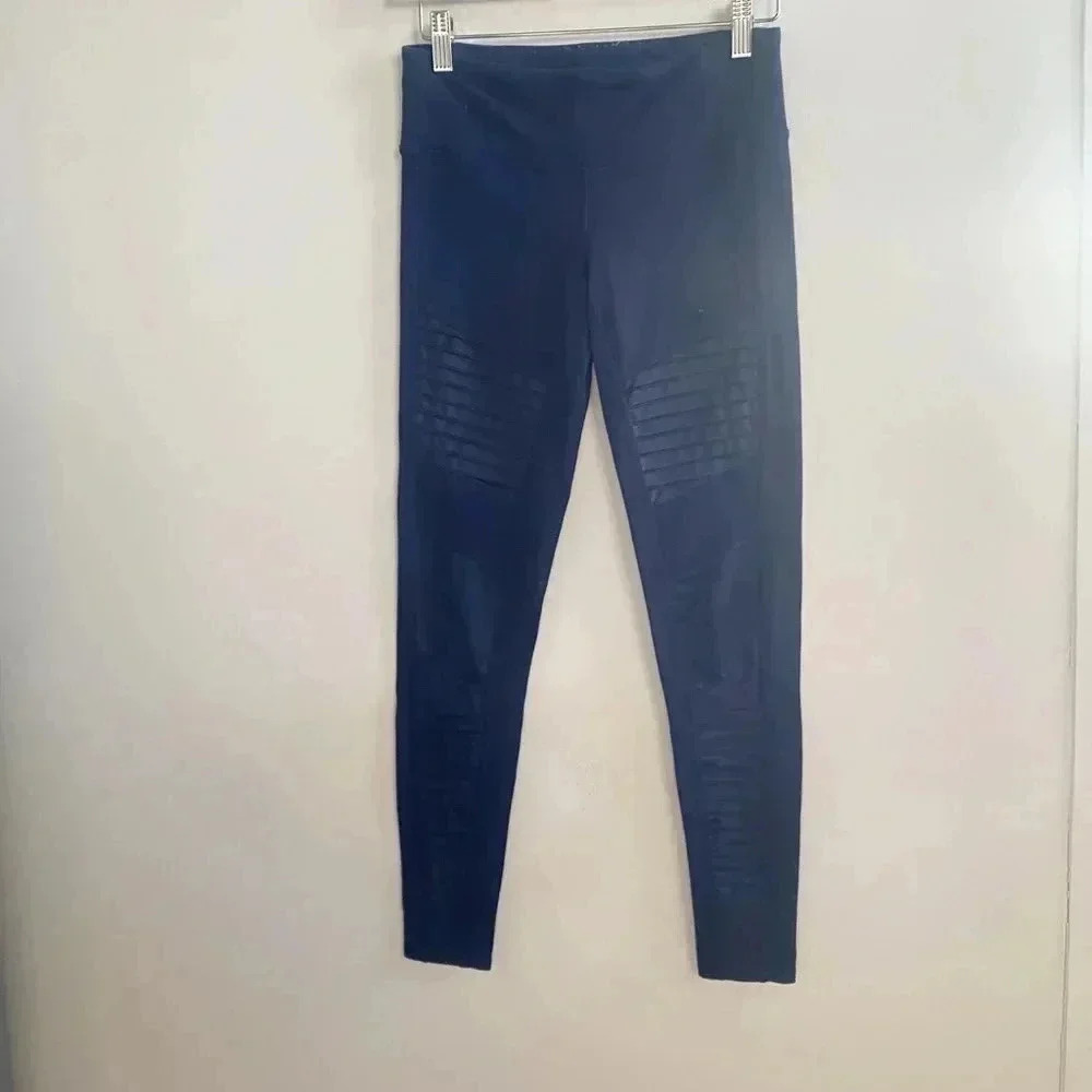 Alo yoga blue moto leggings XS